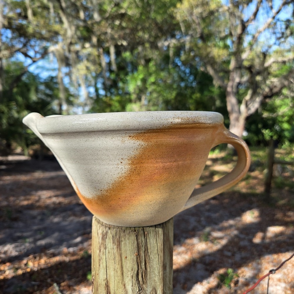 Handmade Stoneware Measuring 5‎ Cup Handle: Buck Pottery, Gruene Texas Signed